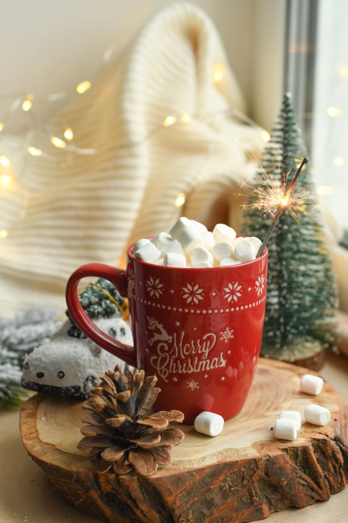 junk removal as a holiday gift www.cheyennehauling.com picture of christmas mug that says merry christmas
