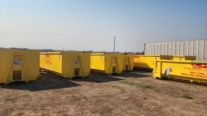 roll-off dumpster rentals from Cheyenne Hauling www.cheyennehauling.com